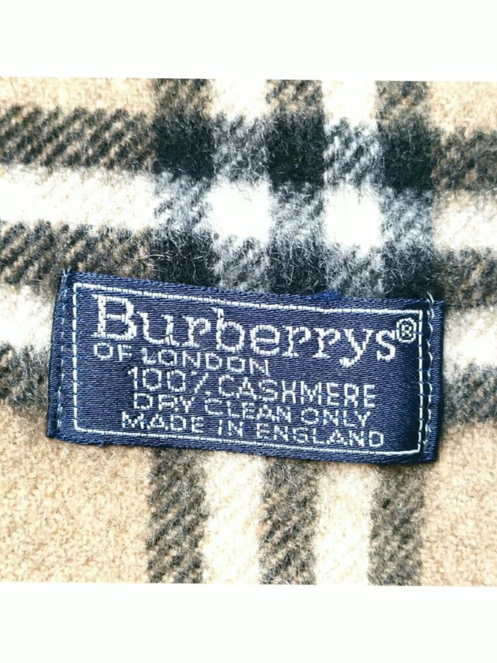 Authentic Burberry Classic Check Cashmere Scarf Beige - Picture 8 of 10